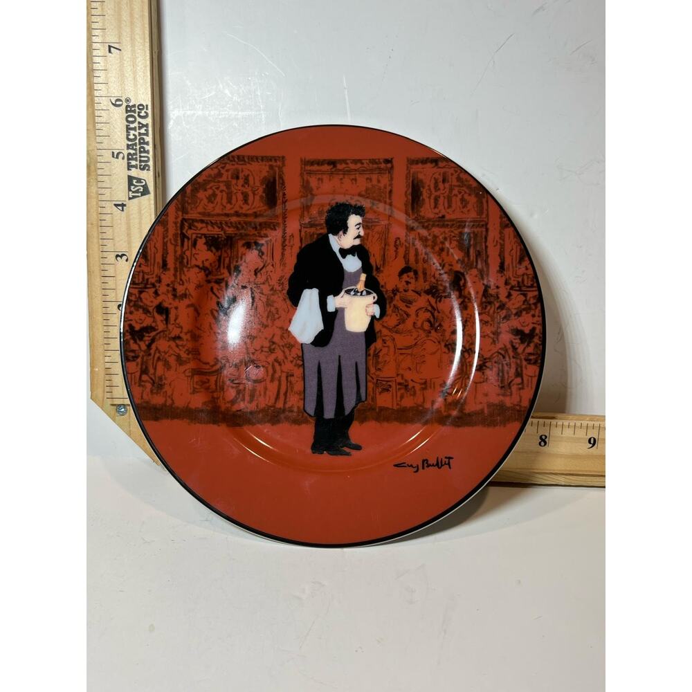 Williams Sonoma Guy Buffet Waiter Art Plate Collectible Decor Kitchen Gift